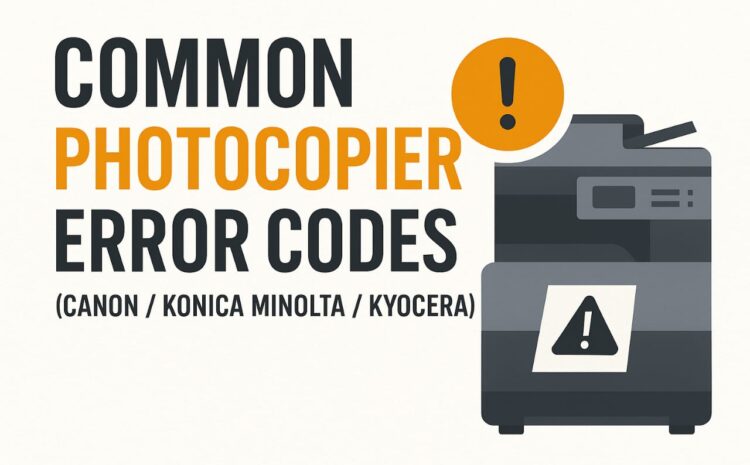  Common Photocopier Error Codes (Canon / Konica Minolta / Kyocera) – CALL SERVICE Meaning & Easy Fixes