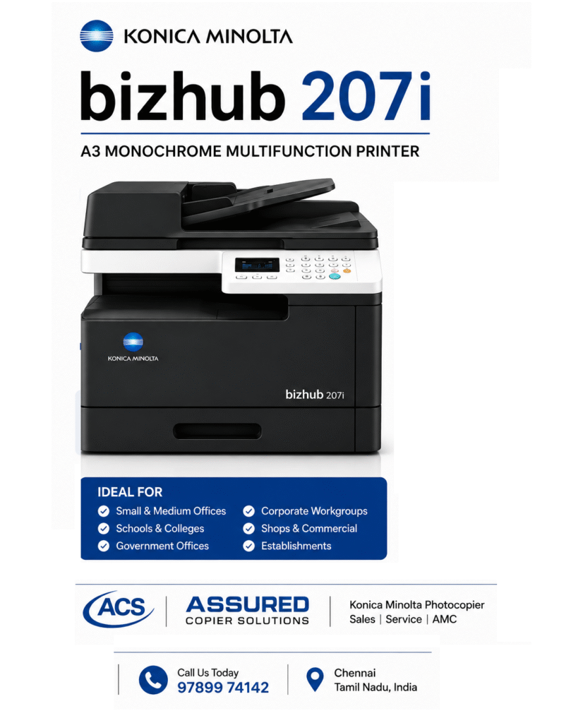 Konica Minolta 207i Price in Chennai | Features & Specifications
